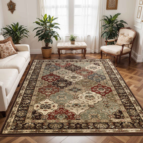 Palmyra Traditional Floral Medallion Indoor Area Rug Or Runner Rug