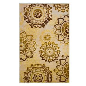 Liena Floral Medallion Non-Slip Washable Area Rug or Runner - Rugs by Superior - Superior 