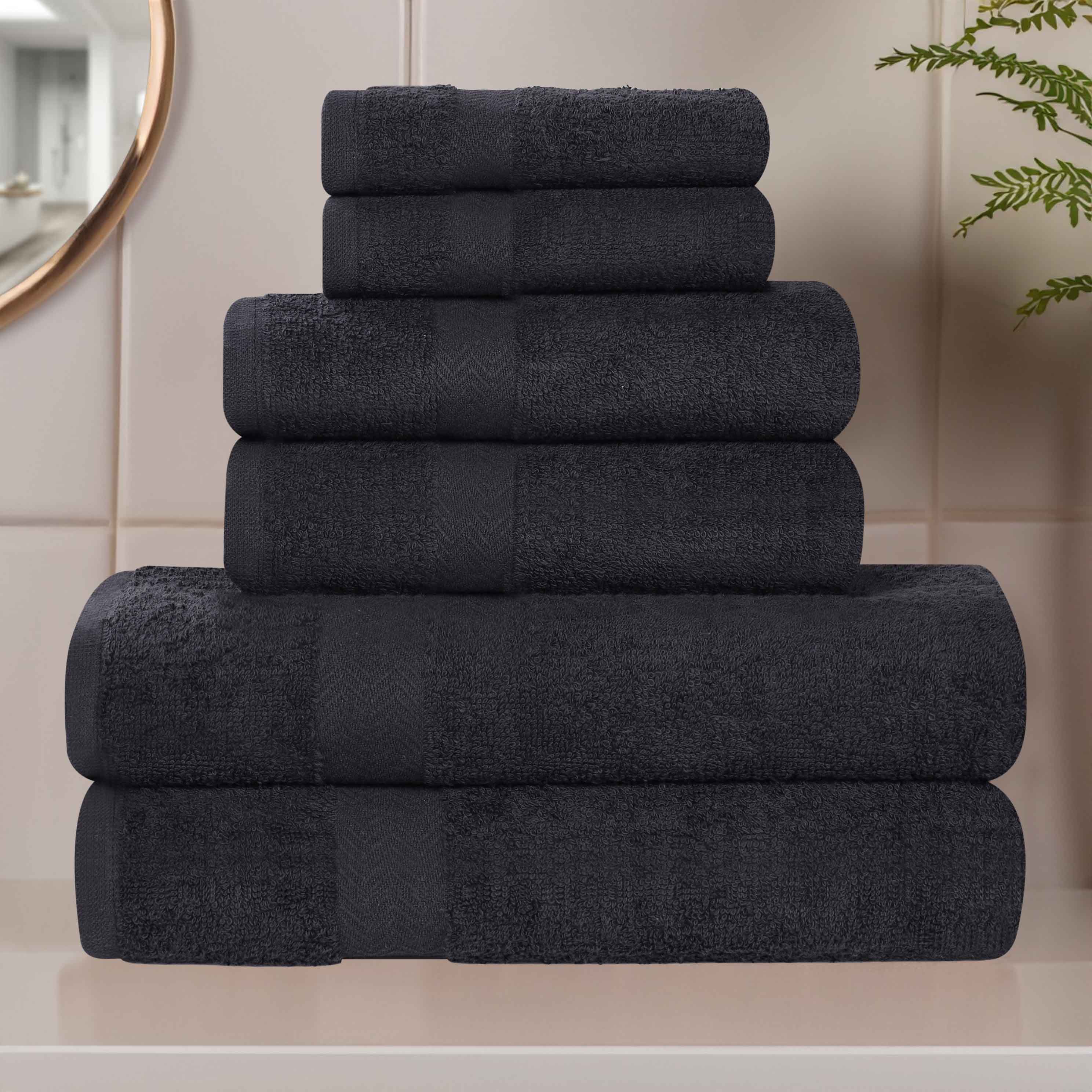 6 Piece Cotton Eco-Friendly Soft Absorbent Towel Set - Towel Set by Superior