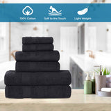 6 Piece Cotton Eco-Friendly Soft Absorbent Towel Set - Towel Set by Superior