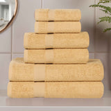 6 Piece Cotton Eco-Friendly Soft Absorbent Towel Set - Towel Set by Superior