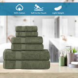 6 Piece Cotton Eco-Friendly Soft Absorbent Towel Set - Towel Set by Superior