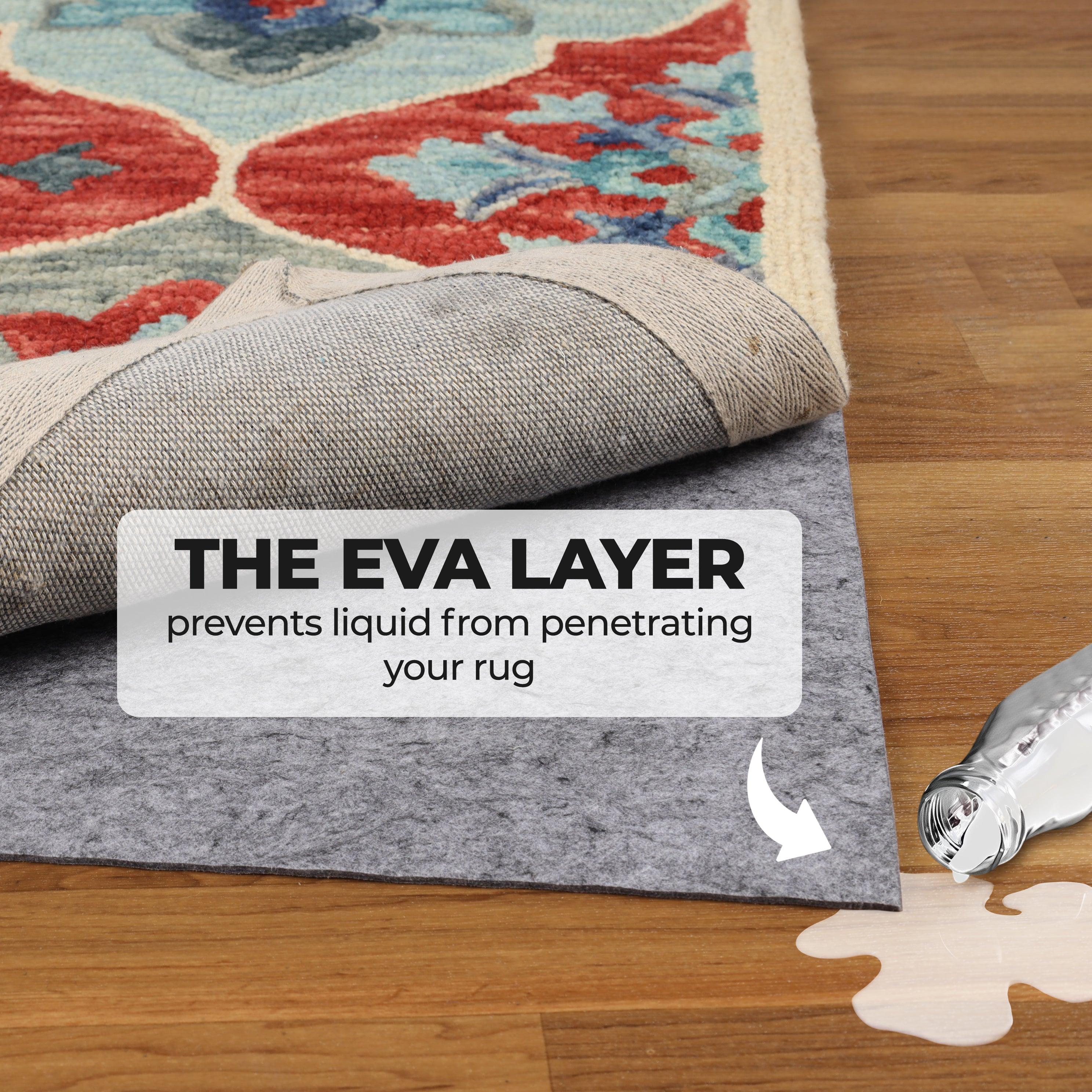 Lynn Non-Slip Protector Felt Rubber Indoor Area Rug Pad With Coating - Rug Pad by Superior