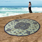 60" Round Cotton 2 Piece Beach Towel Set - Beach Towel by Superior