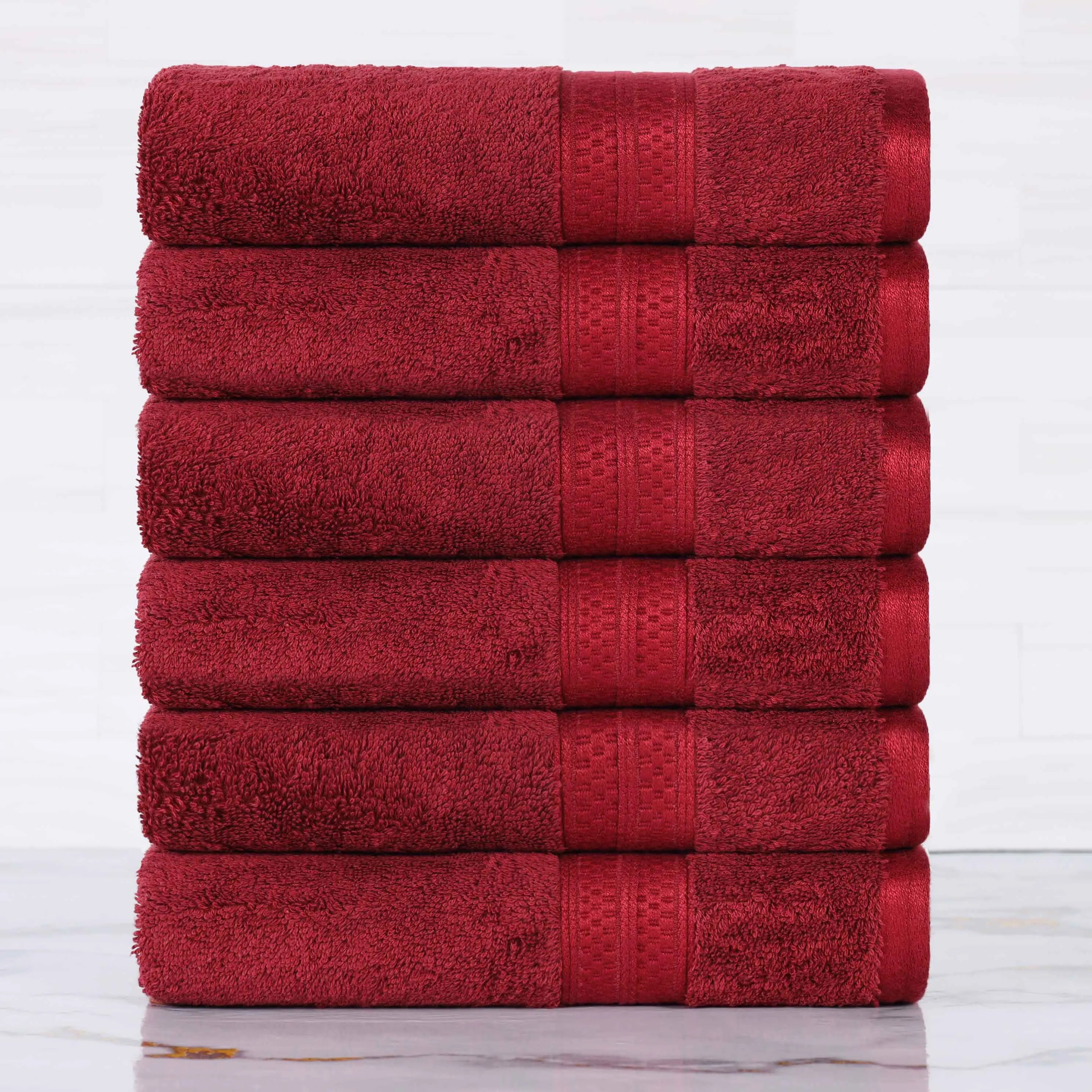 Rayon from Bamboo Ultra-Plush Heavyweight 6 Piece Hand Towel Set