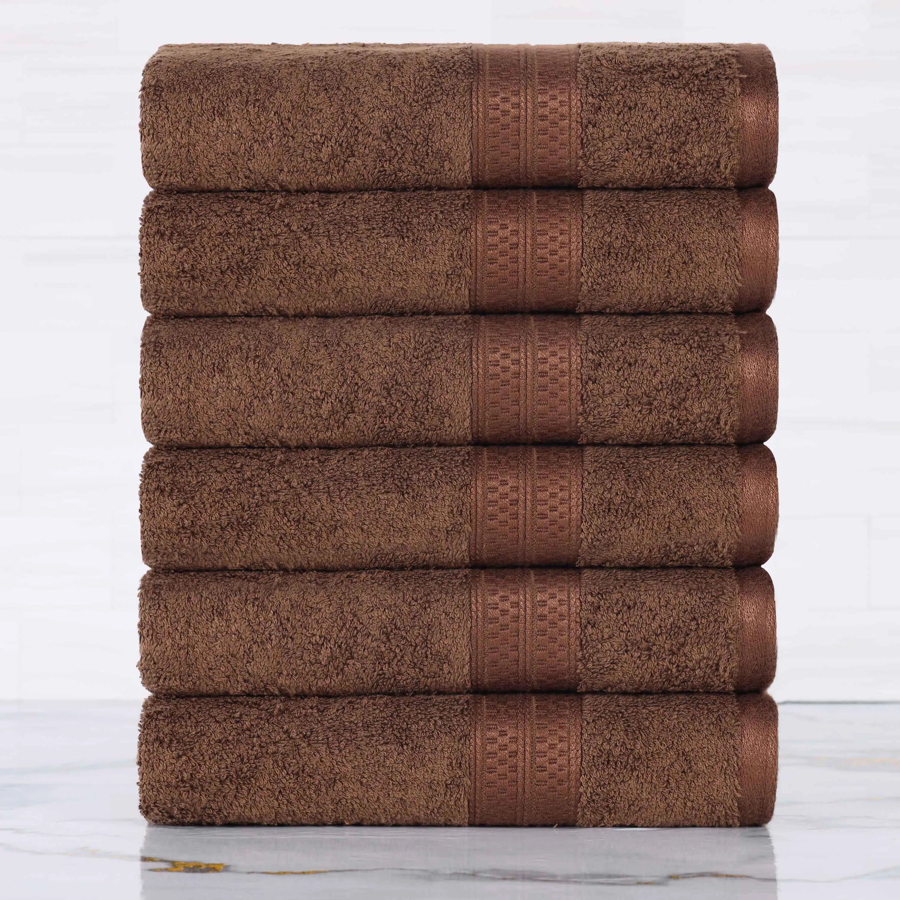 Rayon from Bamboo Ultra-Plush Heavyweight 6 Piece Hand Towel Set