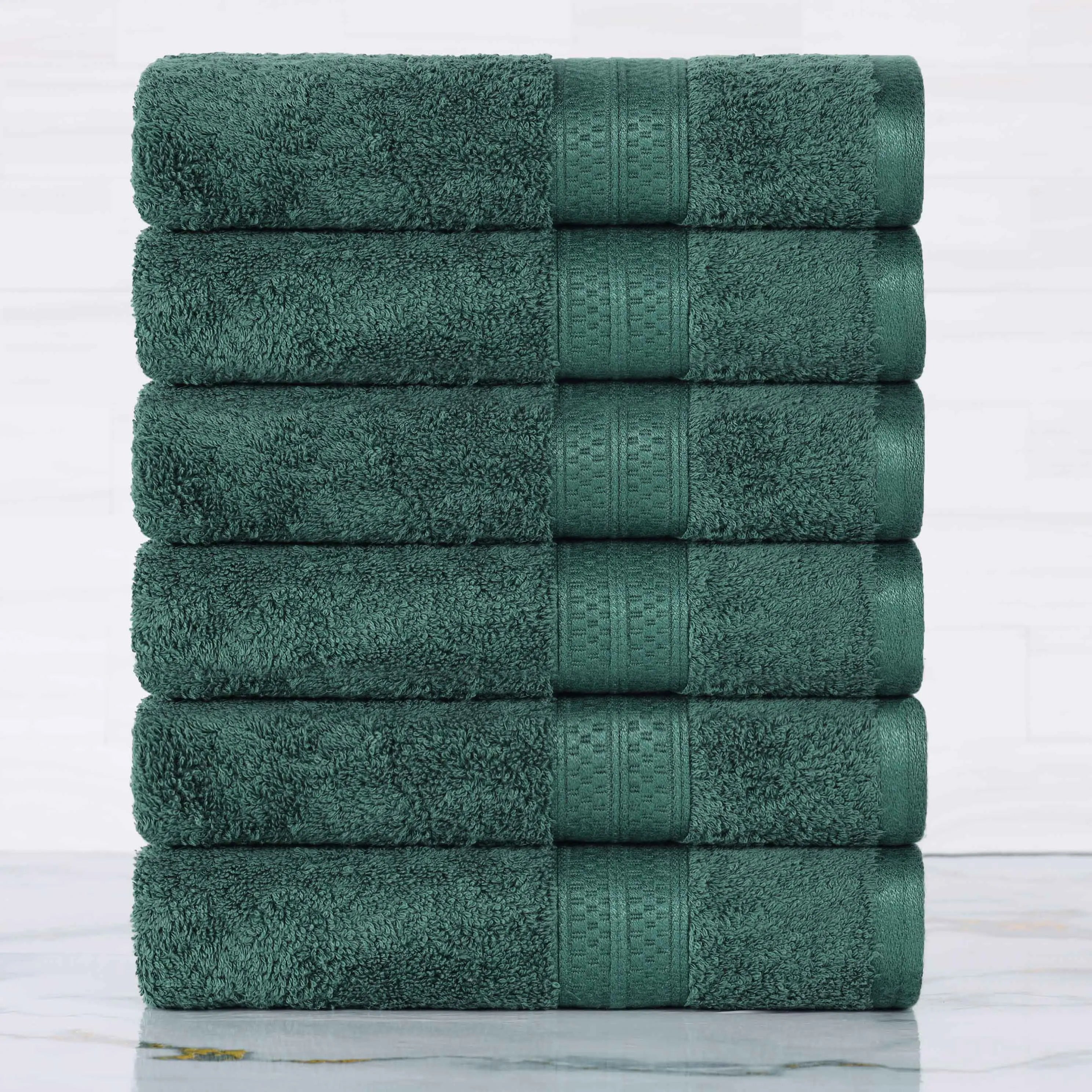 Rayon from Bamboo Ultra-Plush Heavyweight 6 Piece Hand Towel Set