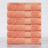 Rayon from Bamboo Ultra-Plush Heavyweight 6 Piece Hand Towel Set