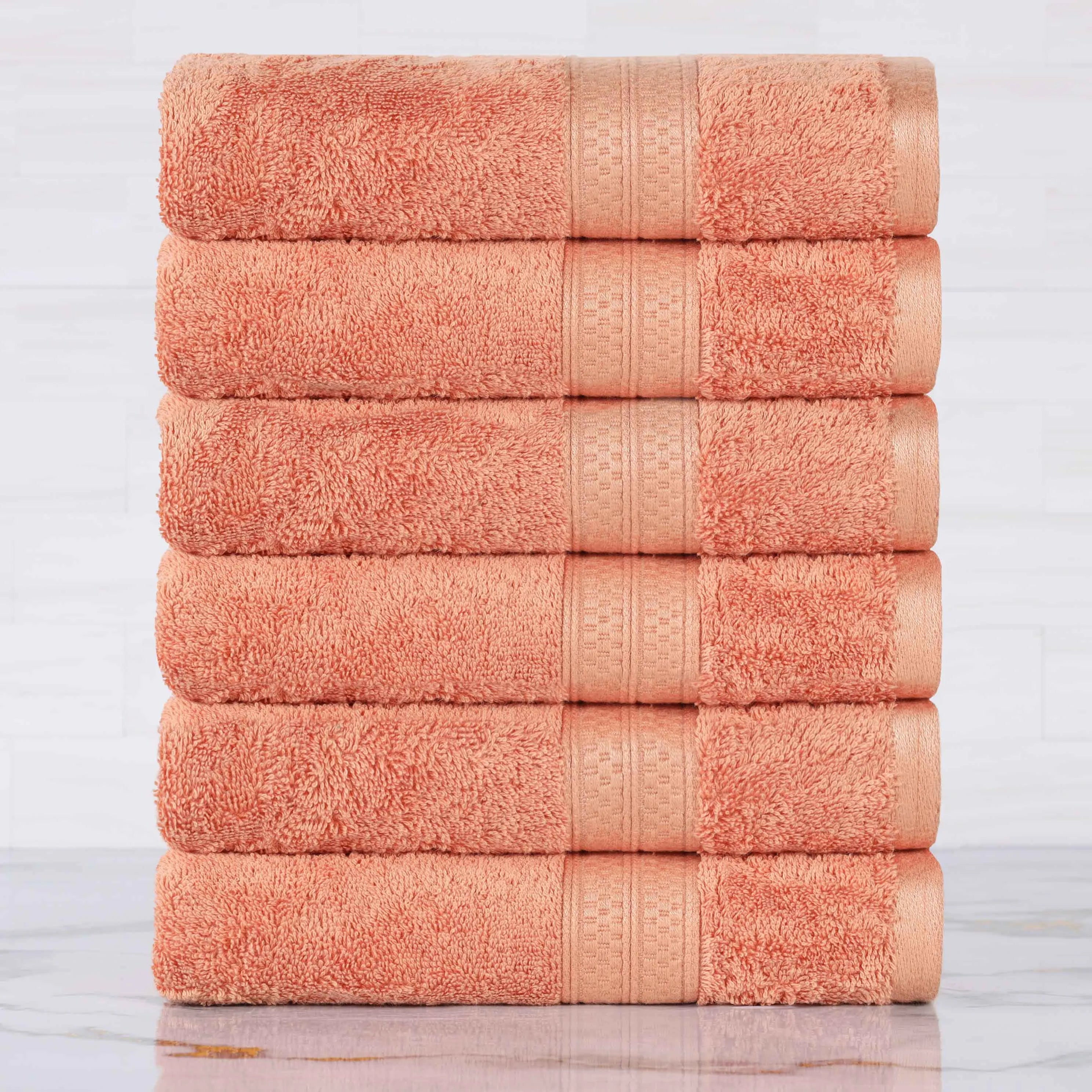 Rayon from Bamboo Ultra-Plush Heavyweight 6 Piece Hand Towel Set