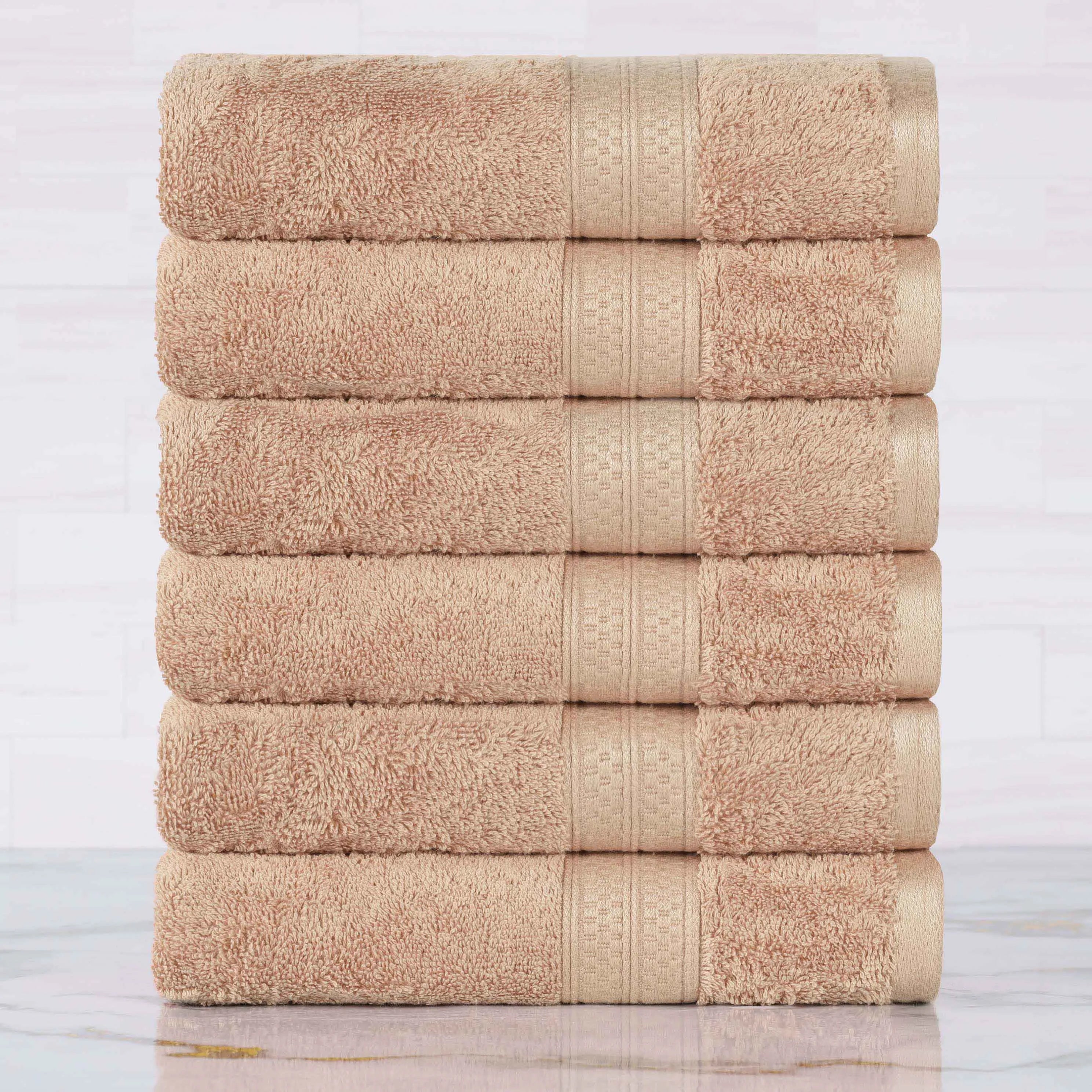 Rayon from Bamboo Ultra-Plush Heavyweight 6 Piece Hand Towel Set