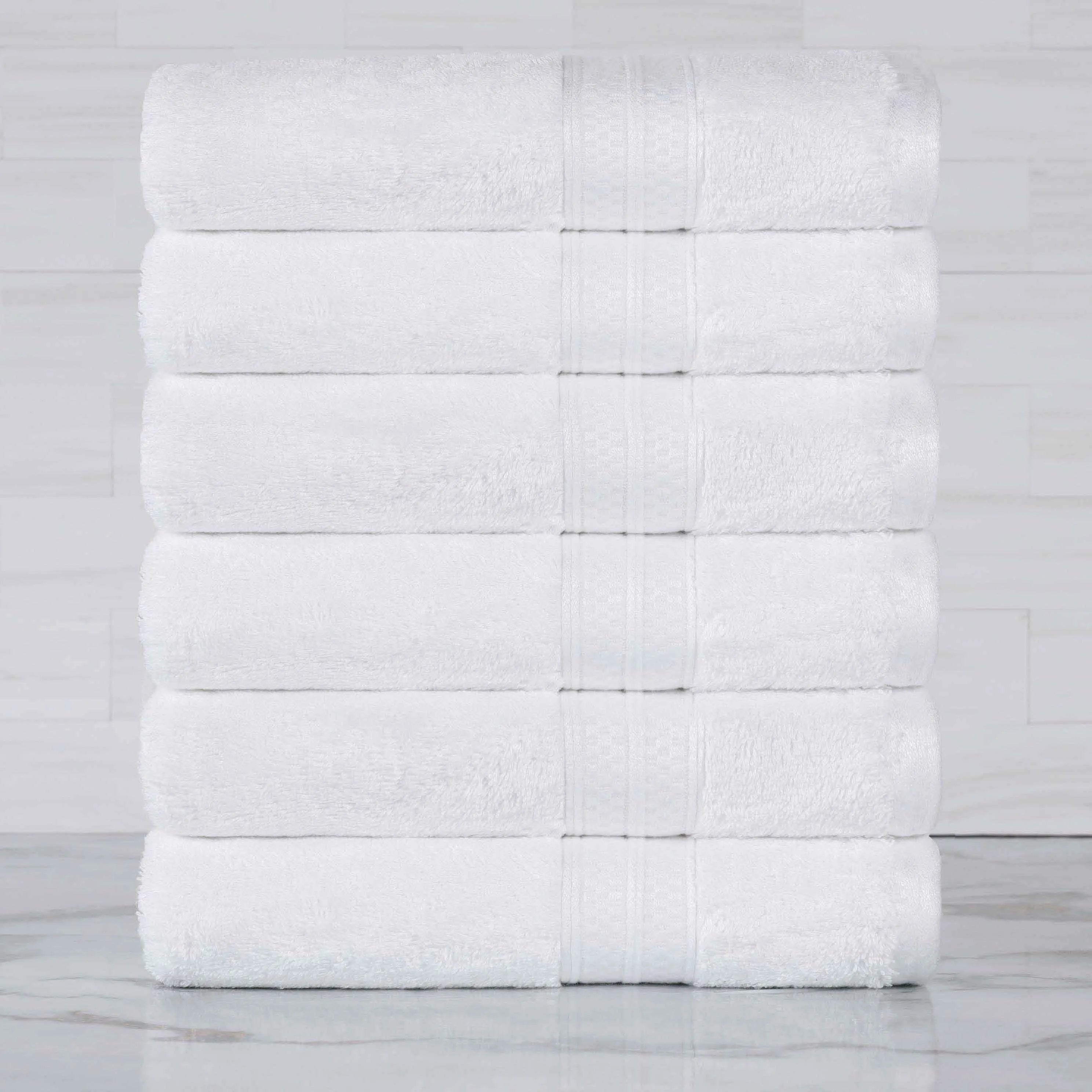 Rayon from Bamboo Ultra-Plush Heavyweight 6 Piece Hand Towel Set