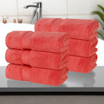 Zero Twist Cotton Solid Ultra-Soft Absorbent Hand Towel Set of 6 - Hand Towel by Superior