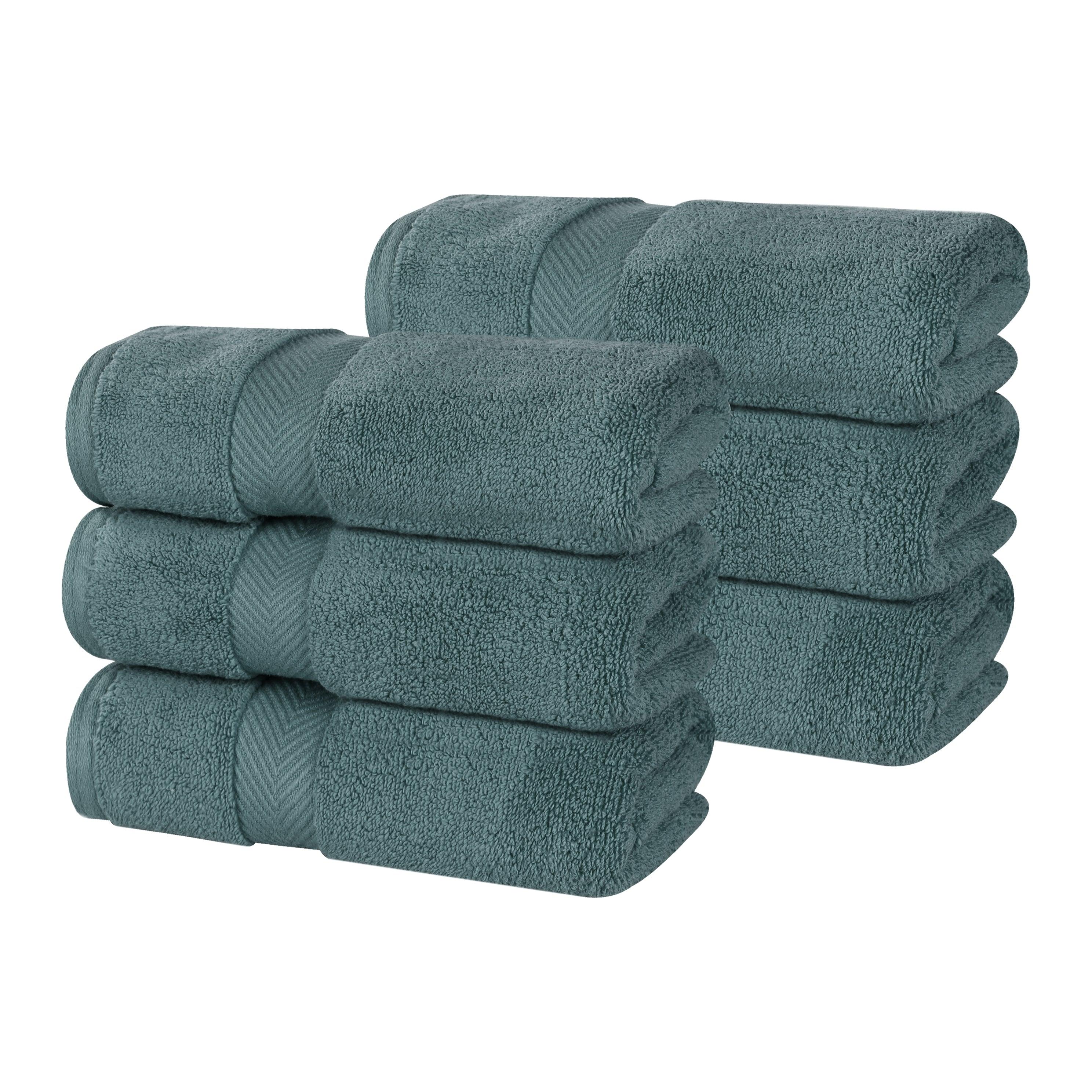 Zero Twist Cotton Solid Ultra-Soft Absorbent Hand Towel Set of 6 - Hand Towel by Superior