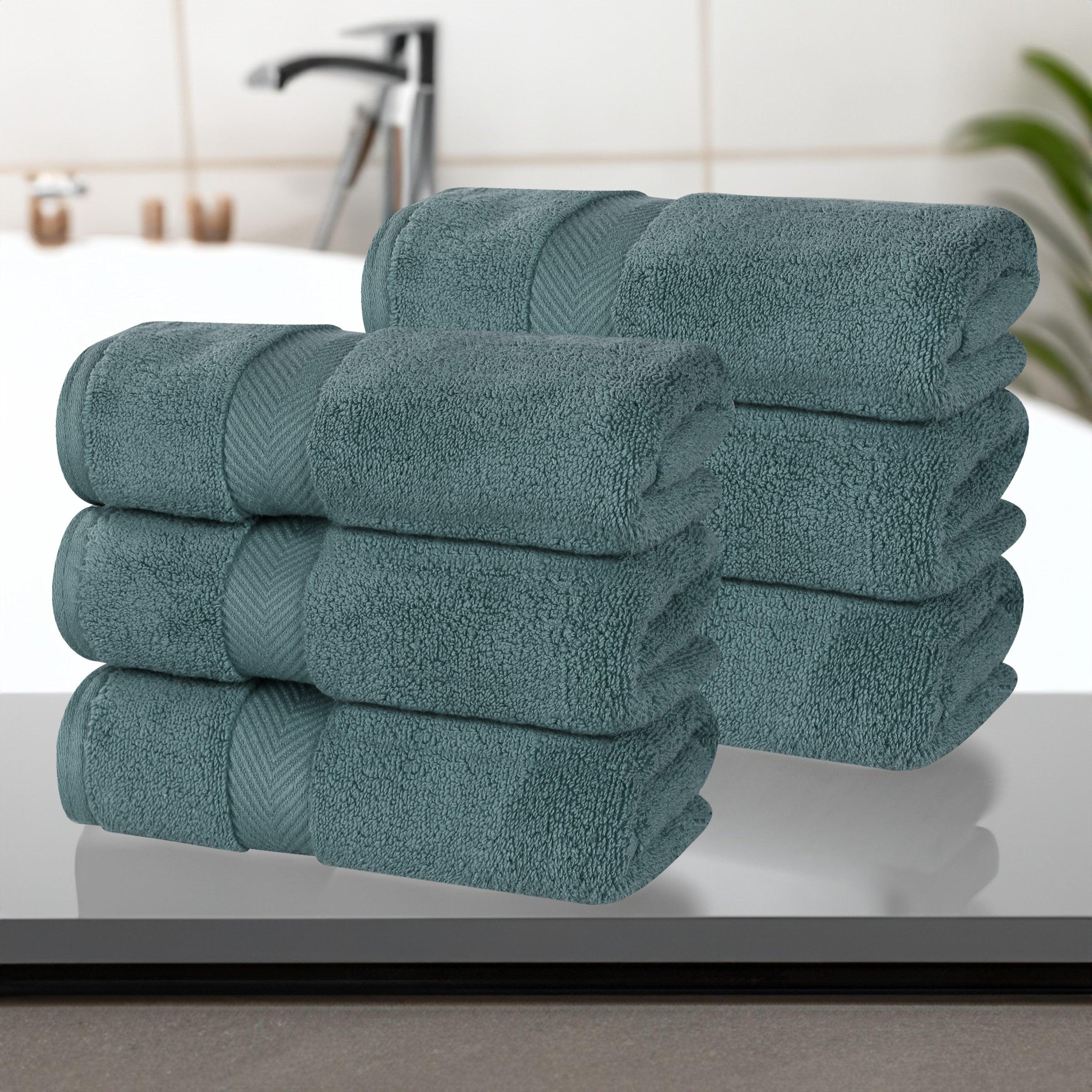 Zero Twist Cotton Solid Ultra-Soft Absorbent Hand Towel Set of 6 - Hand Towel by Superior