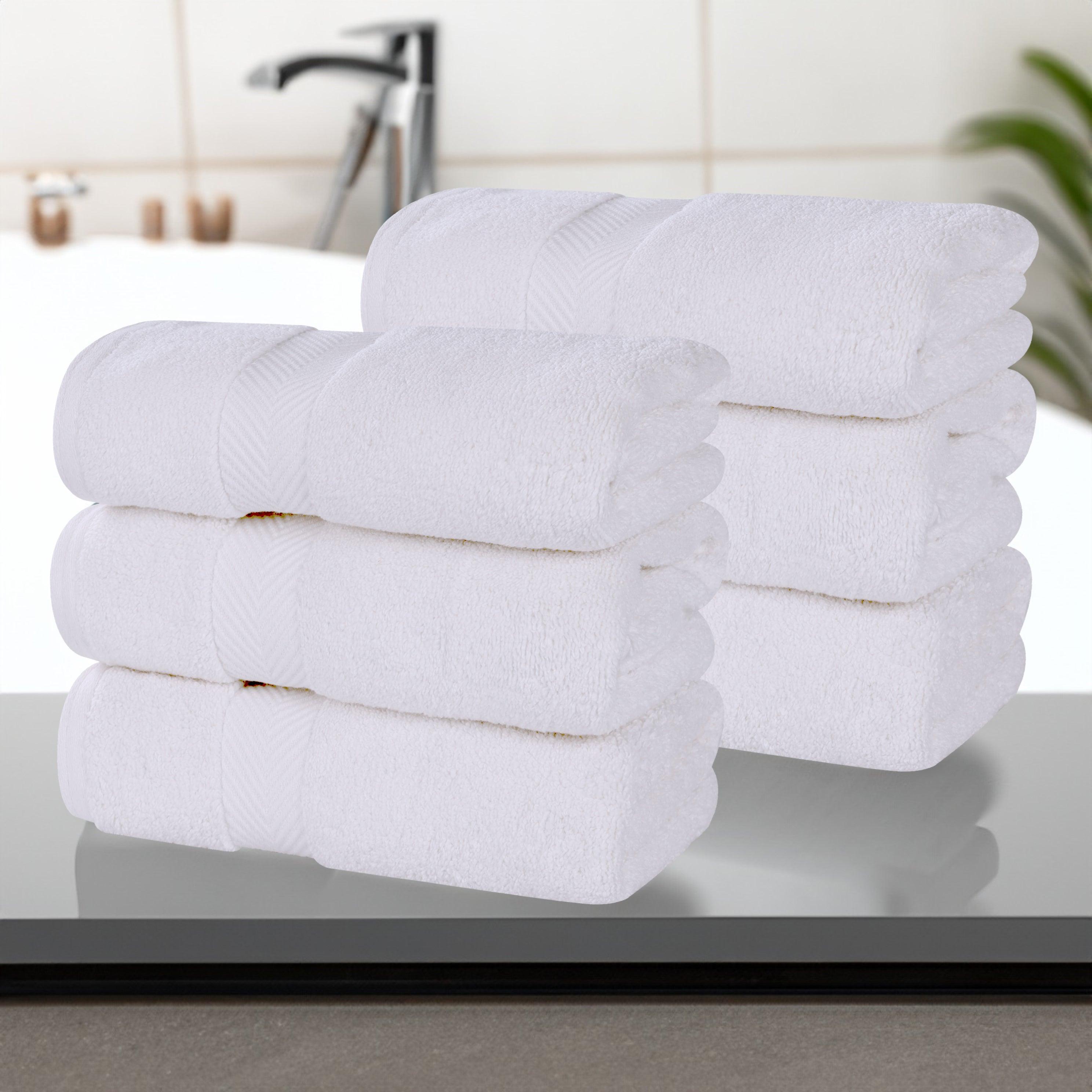 Zero Twist Cotton Solid Ultra-Soft Absorbent Hand Towel Set of 6 - Hand Towel by Superior