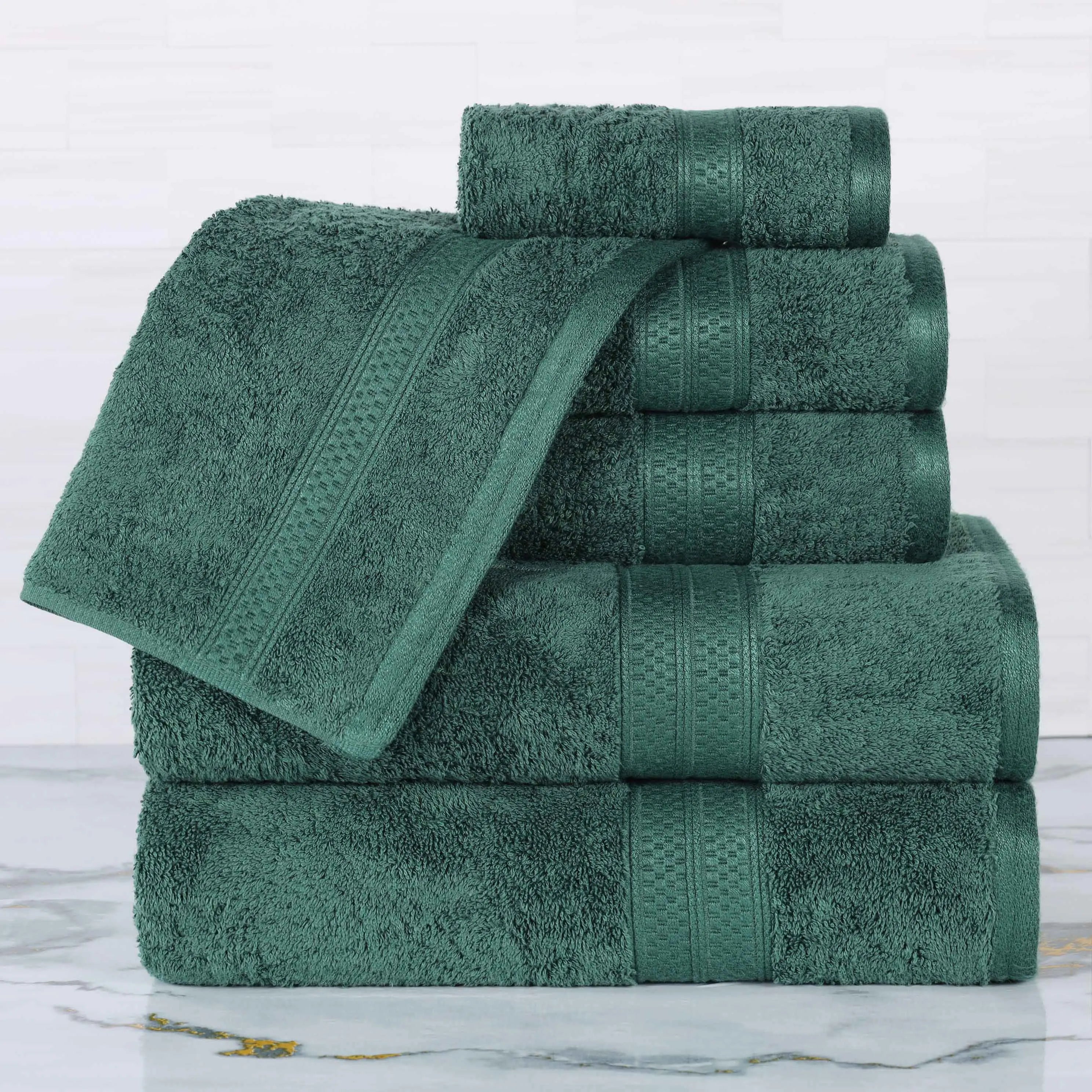 Rayon from Bamboo Ultra-Plush Heavyweight Assorted 6 Piece Towel Set