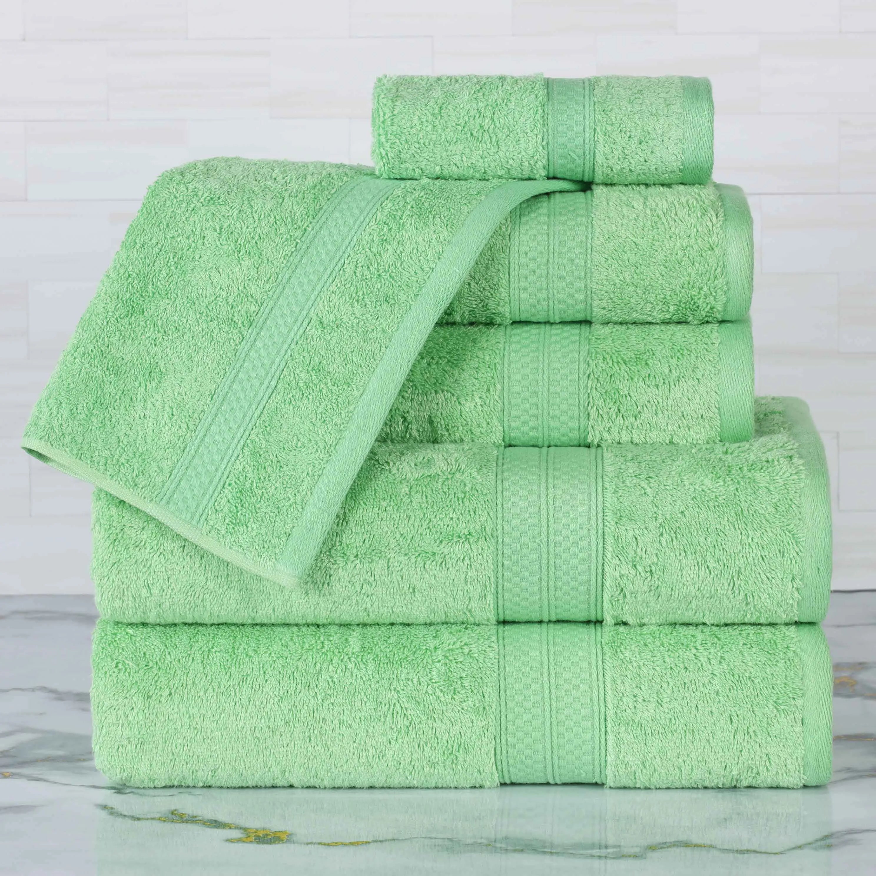 Rayon from Bamboo Ultra-Plush Heavyweight Assorted 6 Piece Towel Set