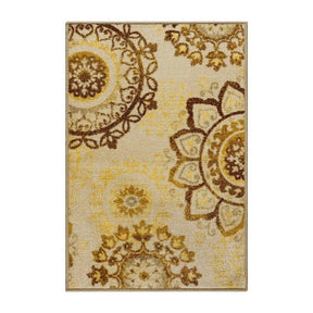 Liena Floral Medallion Non-Slip Washable Area Rug or Runner - Rugs by Superior - Superior 