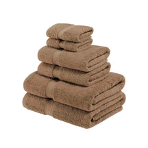 Egyptian Cotton Pile Heavyweight 6 Piece Towel Set - Latte