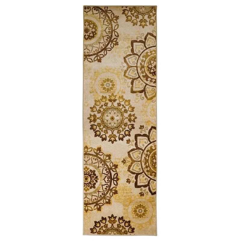 Liena Floral Medallion Non-Slip Washable Area Rug or Runner - Rugs by Superior - Superior 