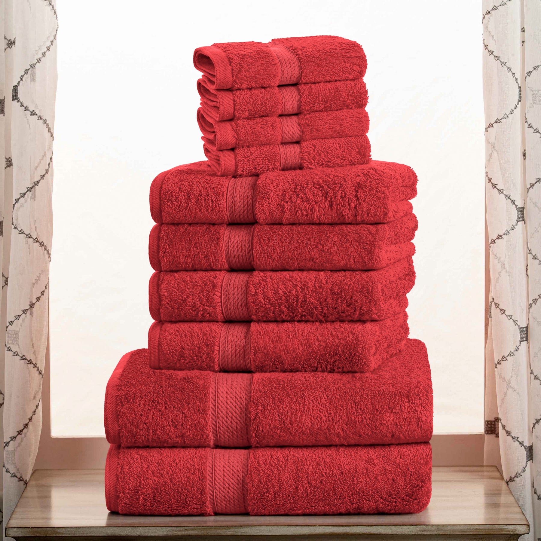 Organic Cotton Luxuriously Plush Bath Towel 10 Piece Set