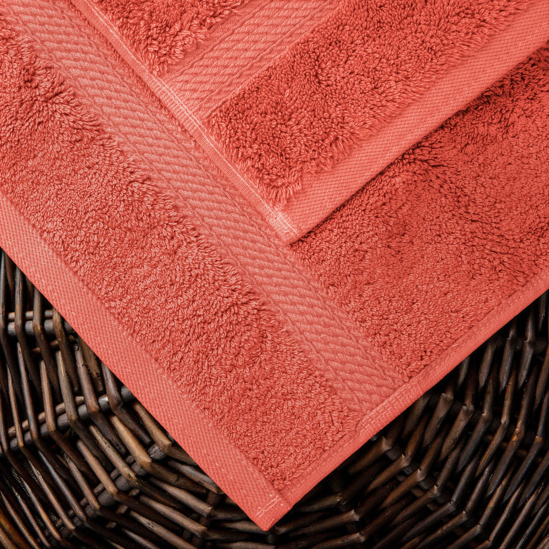 Superior 900GSM Egyptian Cotton 2-Piece Bath Towel Set Red 900GSM