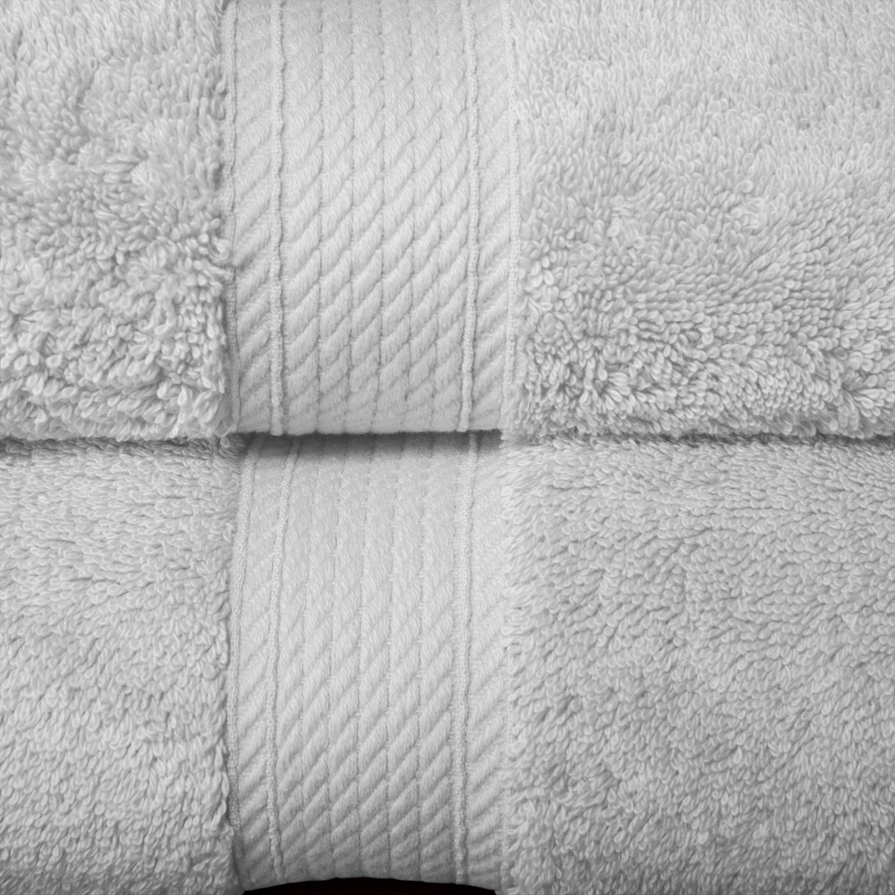 Superior 900GSM Egyptian Cotton 6-Piece Towel Set White 900GSM 6