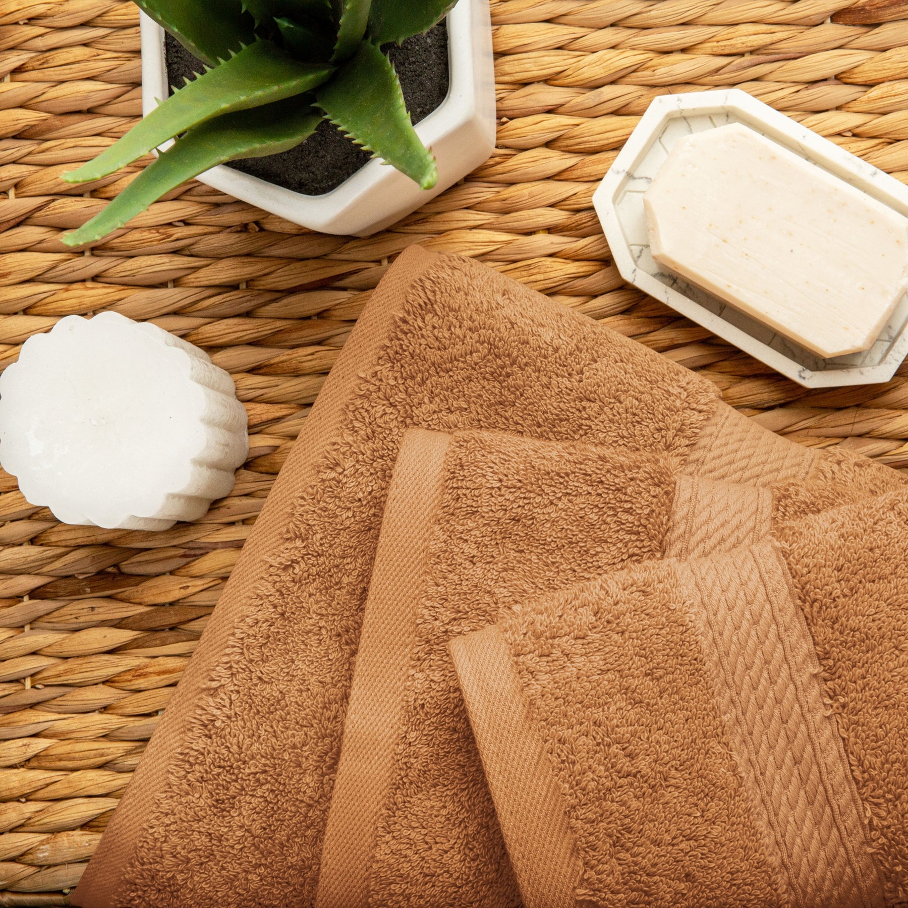 Superior Solid Egyptian Cotton Bath Towel Set, 30 x 55, White, 2-Pieces