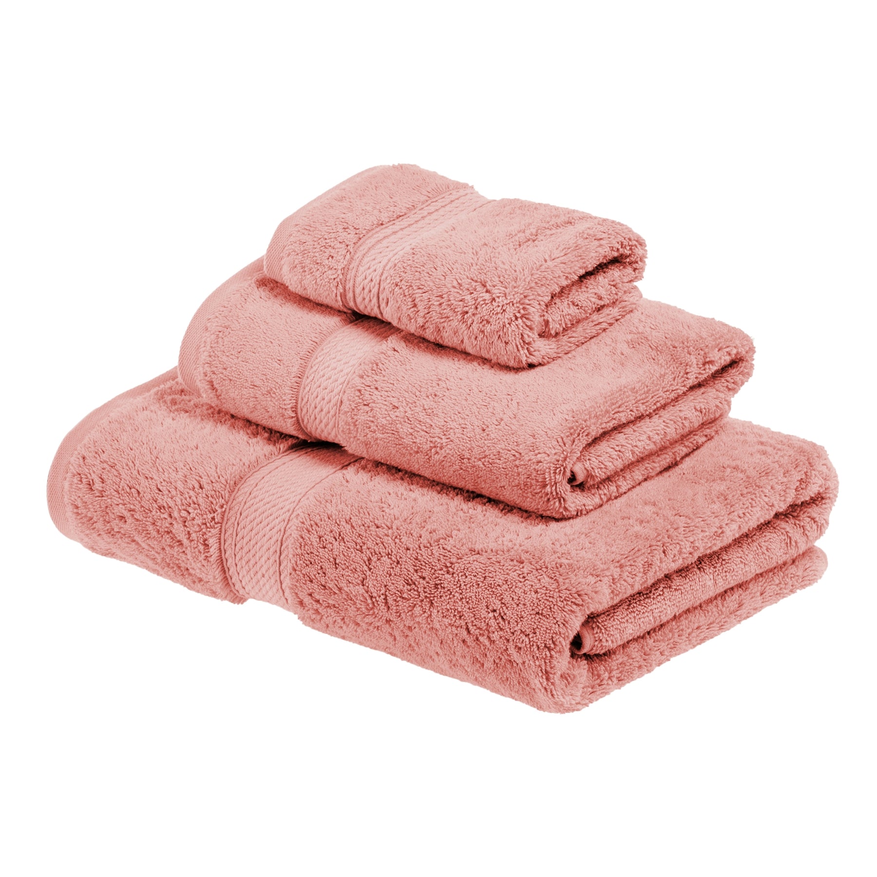 Thick Dusty Pink Bath Towels. Egyptian Cotton Bathroom Towels. 