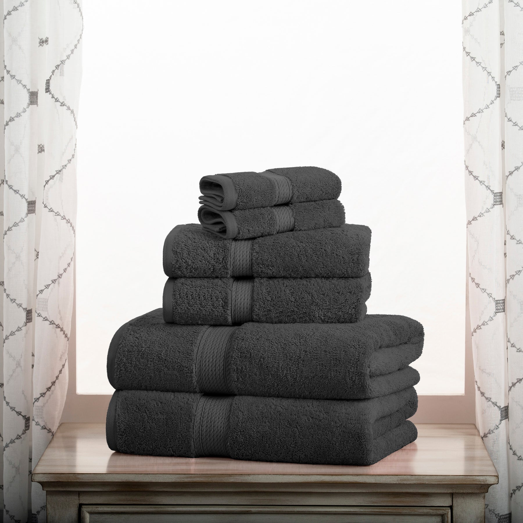 Hotel Style Egyptian Cotton Bath Towel, Charcoal Sky