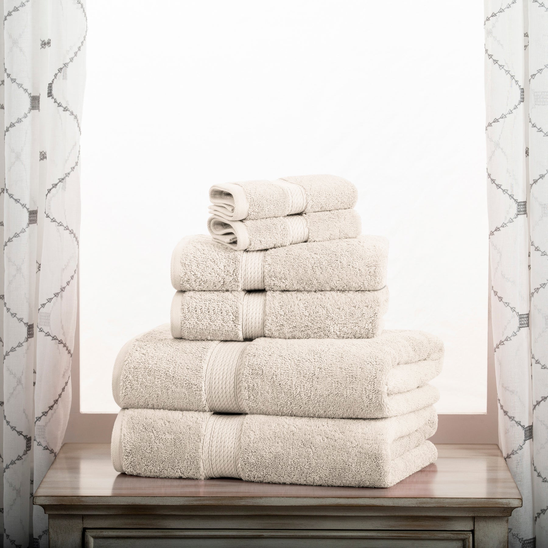 Superior Egyptian Cotton Pile Heavyweight 6 Piece Towel Set