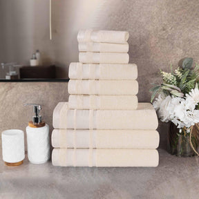 Hays Cotton Medium Weight 9 Piece Assorted Bathroom Towel Set - Towel Set by Superior - Superior 