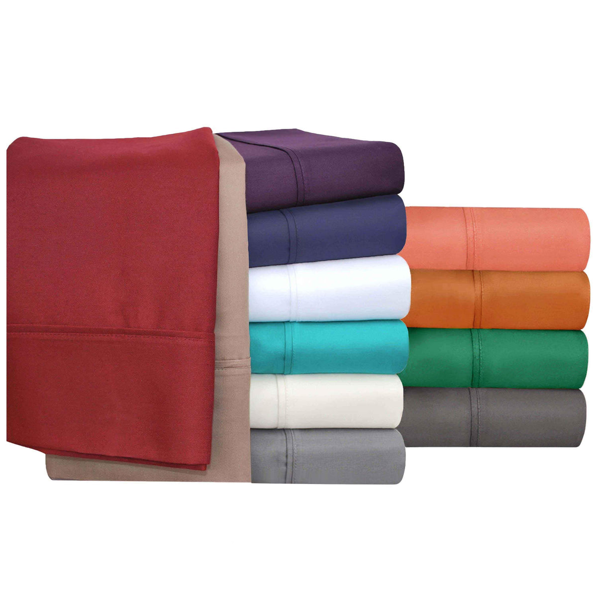 Cotton Blend 800 Thread Count Solid Deep Pocket Bed Sheet Set