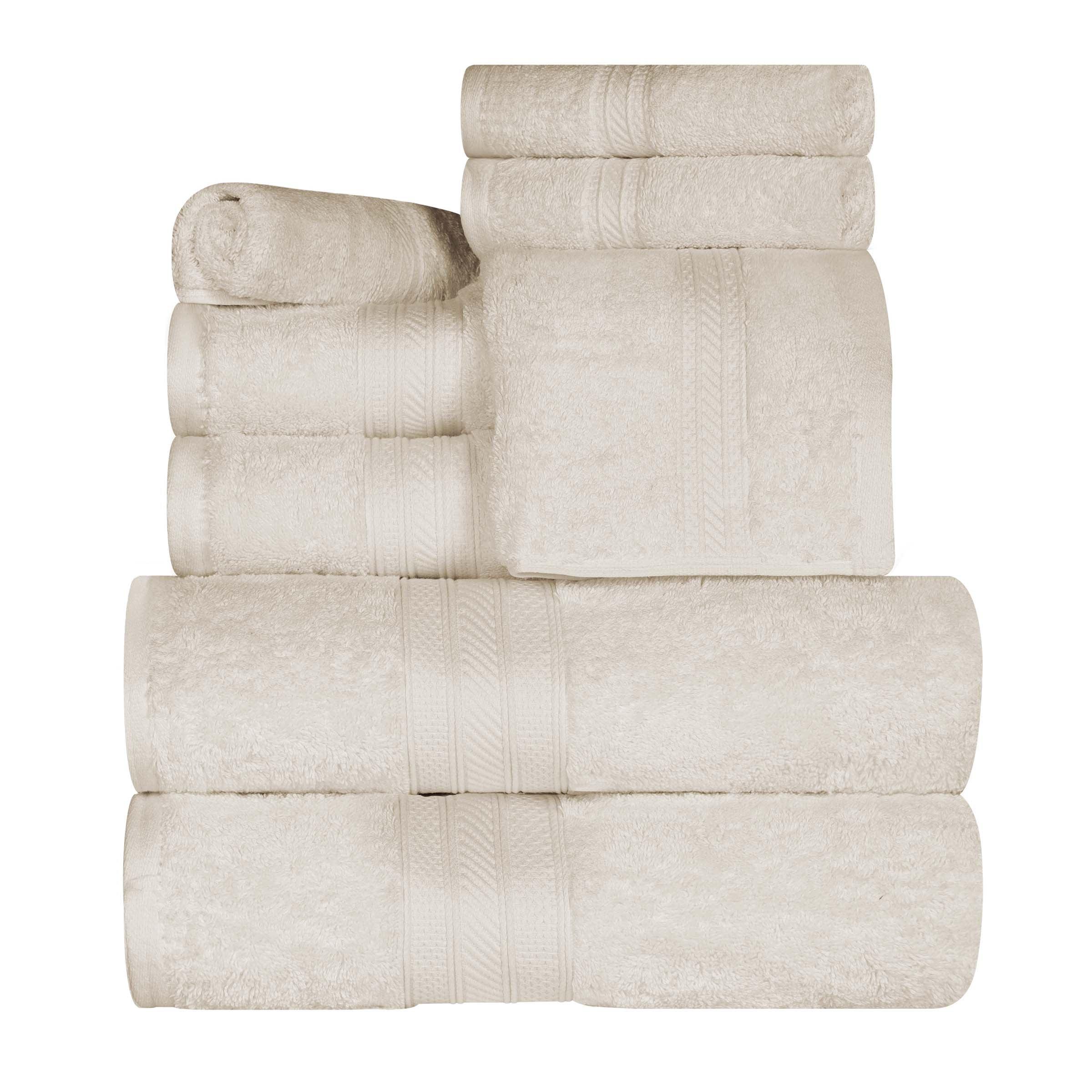 Atlas Cotton Plush Absorbent Heavyweight 8 Piece Towel Set - Towel Set by Superior