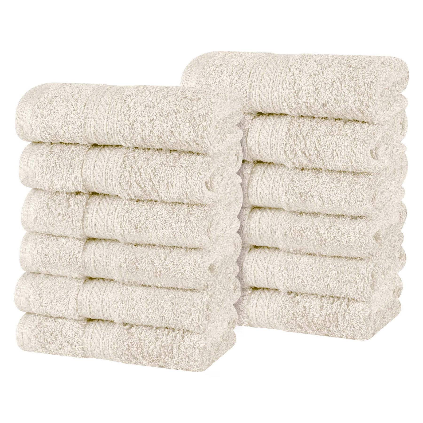 Atlas Cotton Absorbent Heavyweight Face Towel Washcloth Set of 12