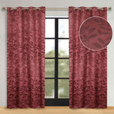 Leaves Room Darkening Washable Blackout Curtain Panels, Set of 2 - AntiqueCopper