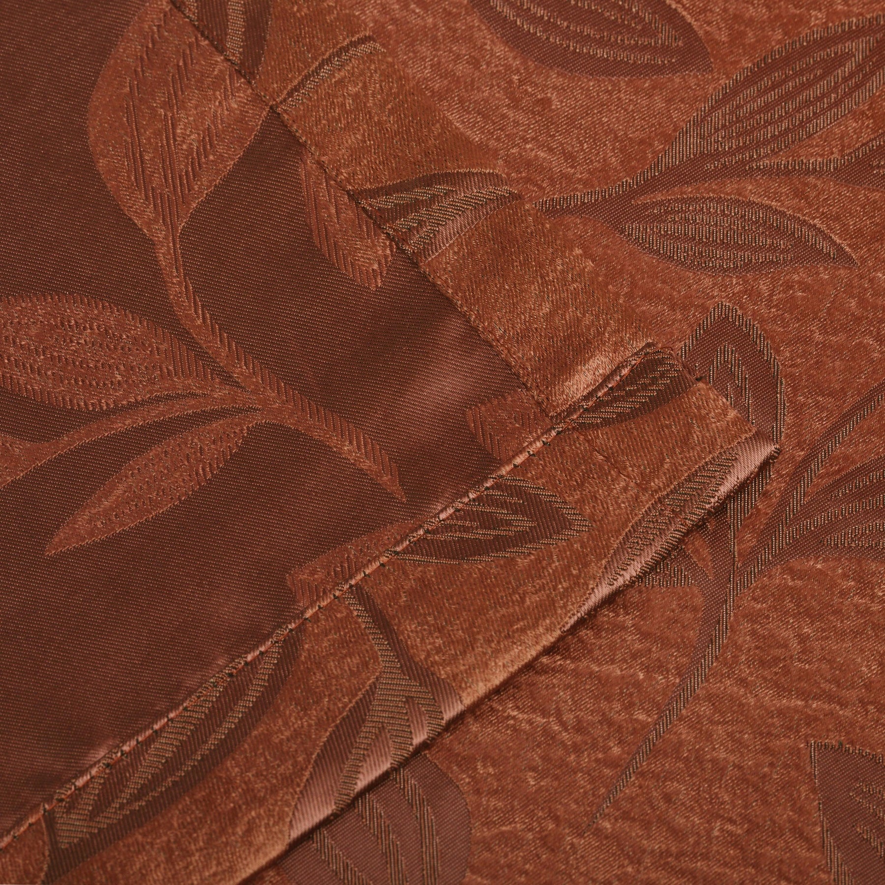 Leaves Machine Washable Room Darkening Blackout Curtains, Set of 2 - AntiqueCopper