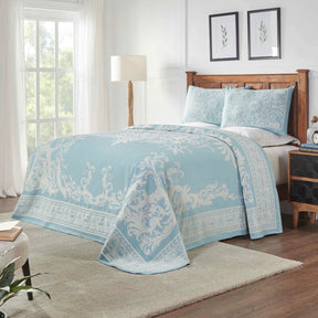 Adalie Cotton Blend Woven Jacquard Medallion Bedspread Set