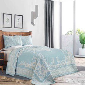 Adalie Cotton Blend Woven Jacquard Medallion Bedspread Set