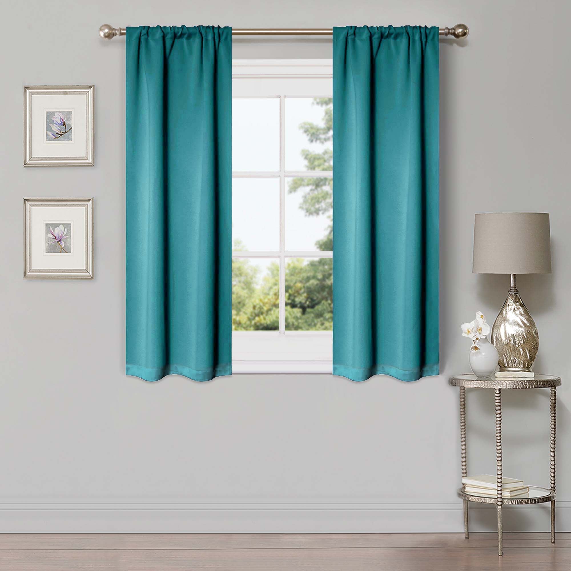 Solid Room Darkening Rod Pocket Blackout Curtain Panels, Set of 2 - Blackout Curtains by Superior