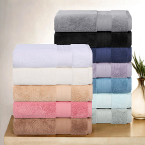 Turkish Cotton Highly Absorbent Solid 12 Piece Ultra Plush Towel Set - Towel Set by Superior - Superior 