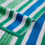 2 Piece Rope Textured Striped Oversized Cotton Beach Towel Set - Beach Towel by Superior