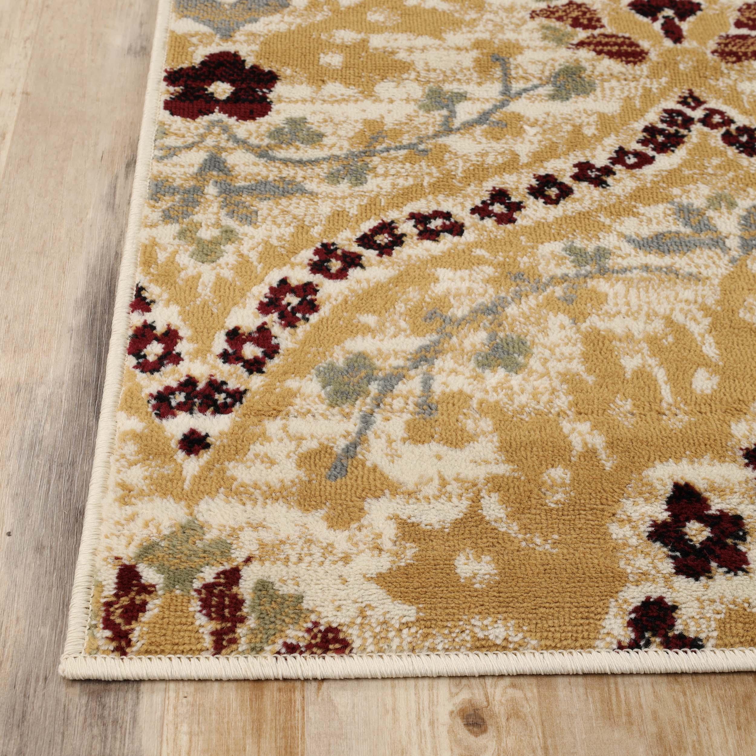 Augusta Vintage Floral Damask Indoor Area Rug or Runner - by Superior