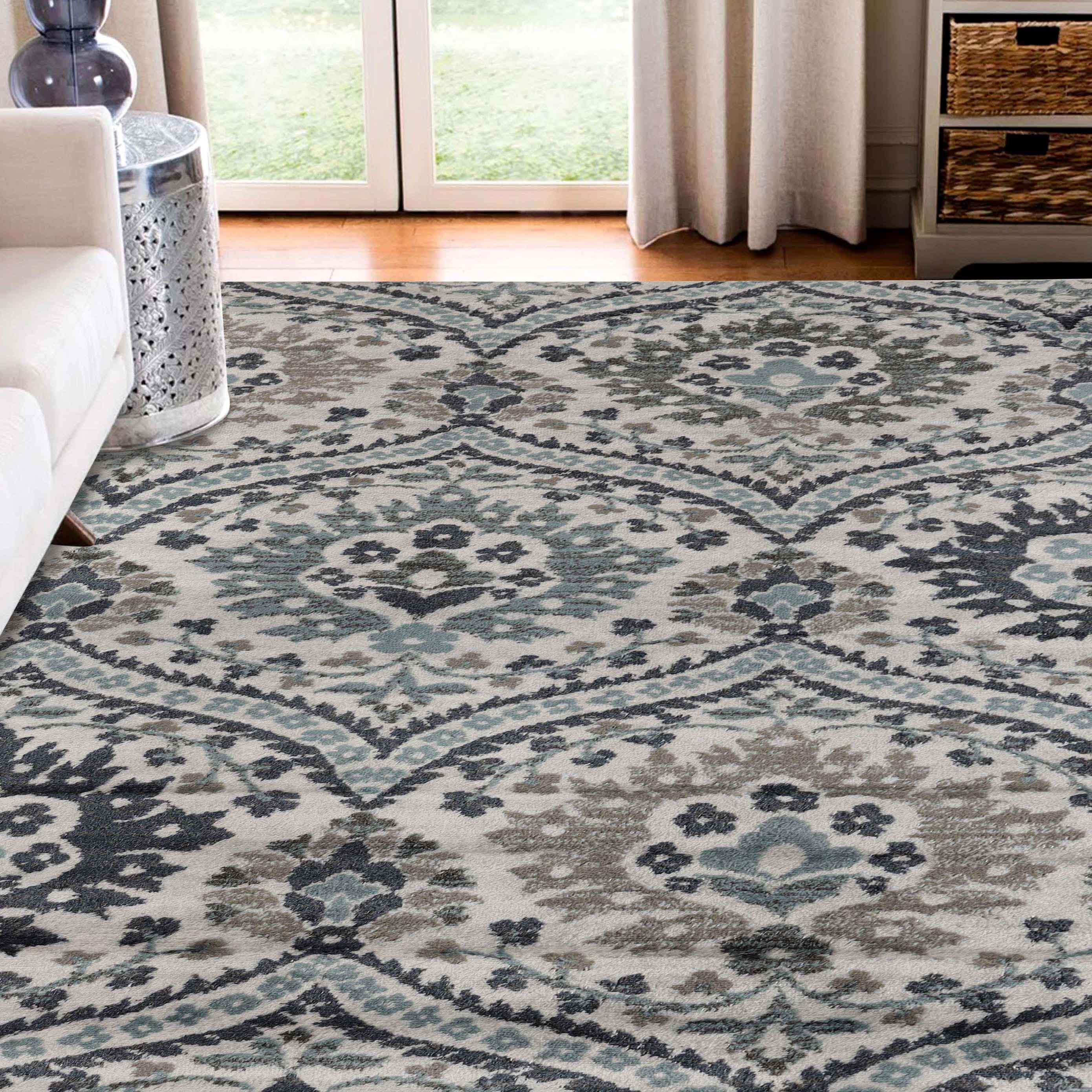 Augusta Vintage Floral Damask Indoor Area Rug or Runner - by Superior