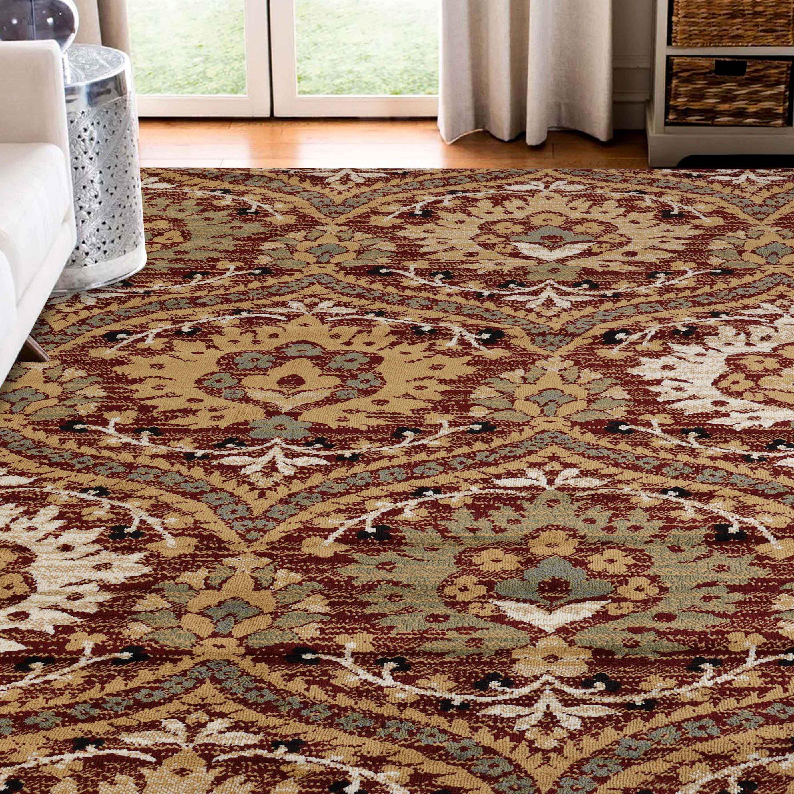 Augusta Vintage Floral Damask Indoor Area Rug or Runner - by Superior