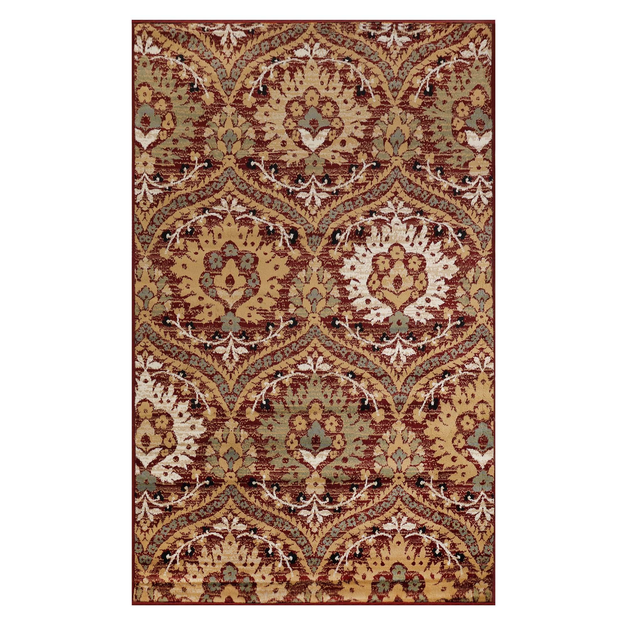 Augusta Vintage Floral Damask Indoor Area Rug or Runner - by Superior