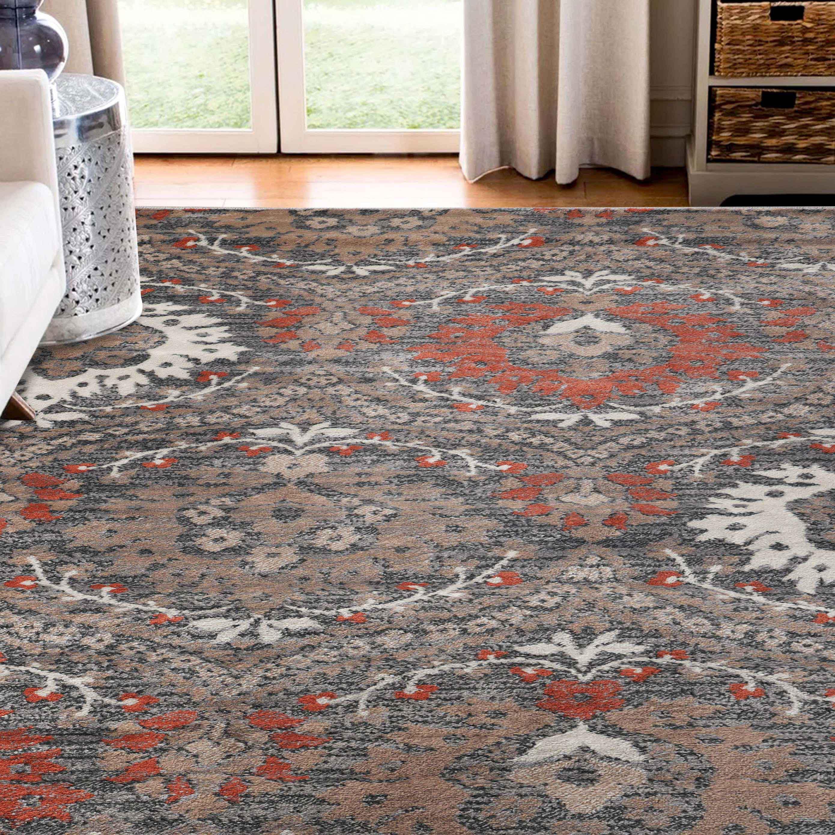 Augusta Vintage Floral Damask Indoor Area Rug or Runner - by Superior