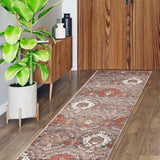 Augusta Vintage Floral Damask Indoor Area Rug or Runner - by Superior