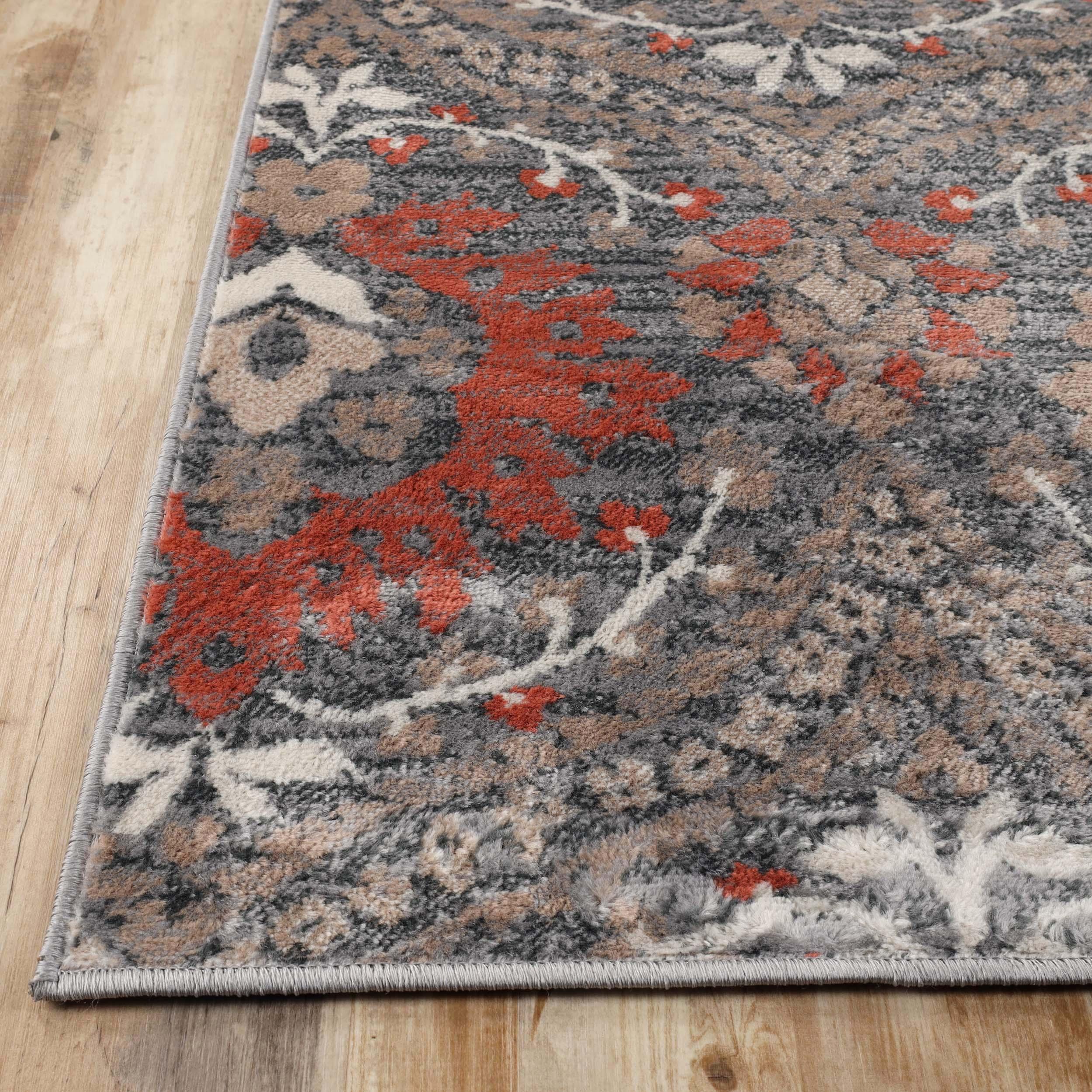 Augusta Vintage Floral Damask Indoor Area Rug or Runner - by Superior