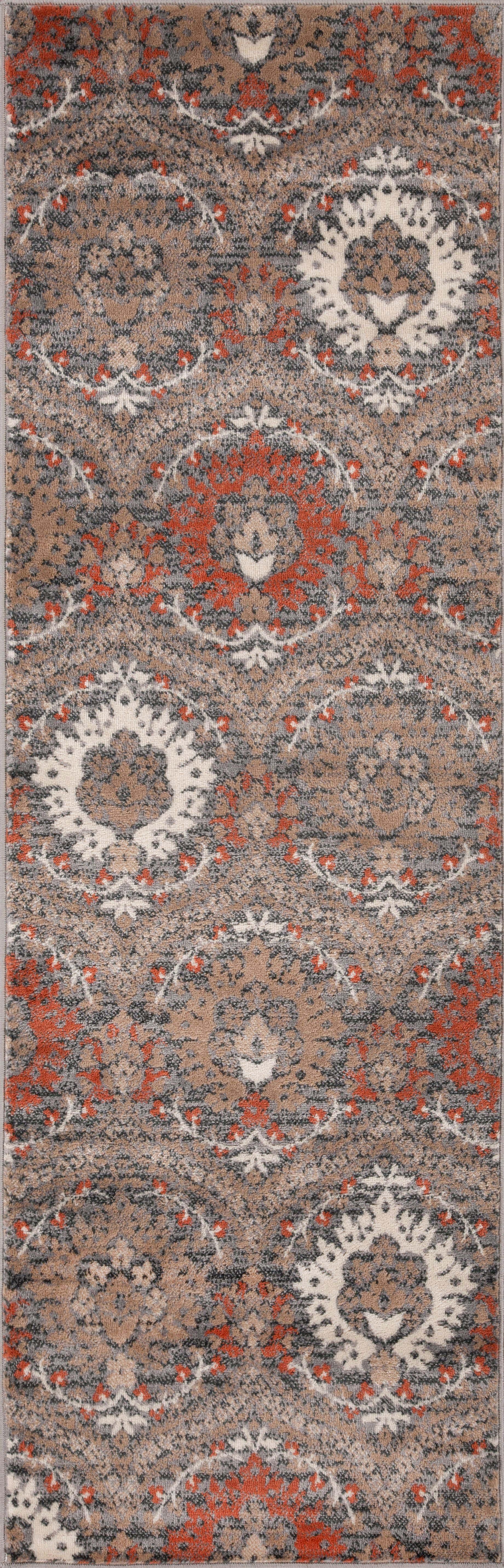 Augusta Vintage Floral Damask Indoor Area Rug or Runner - by Superior